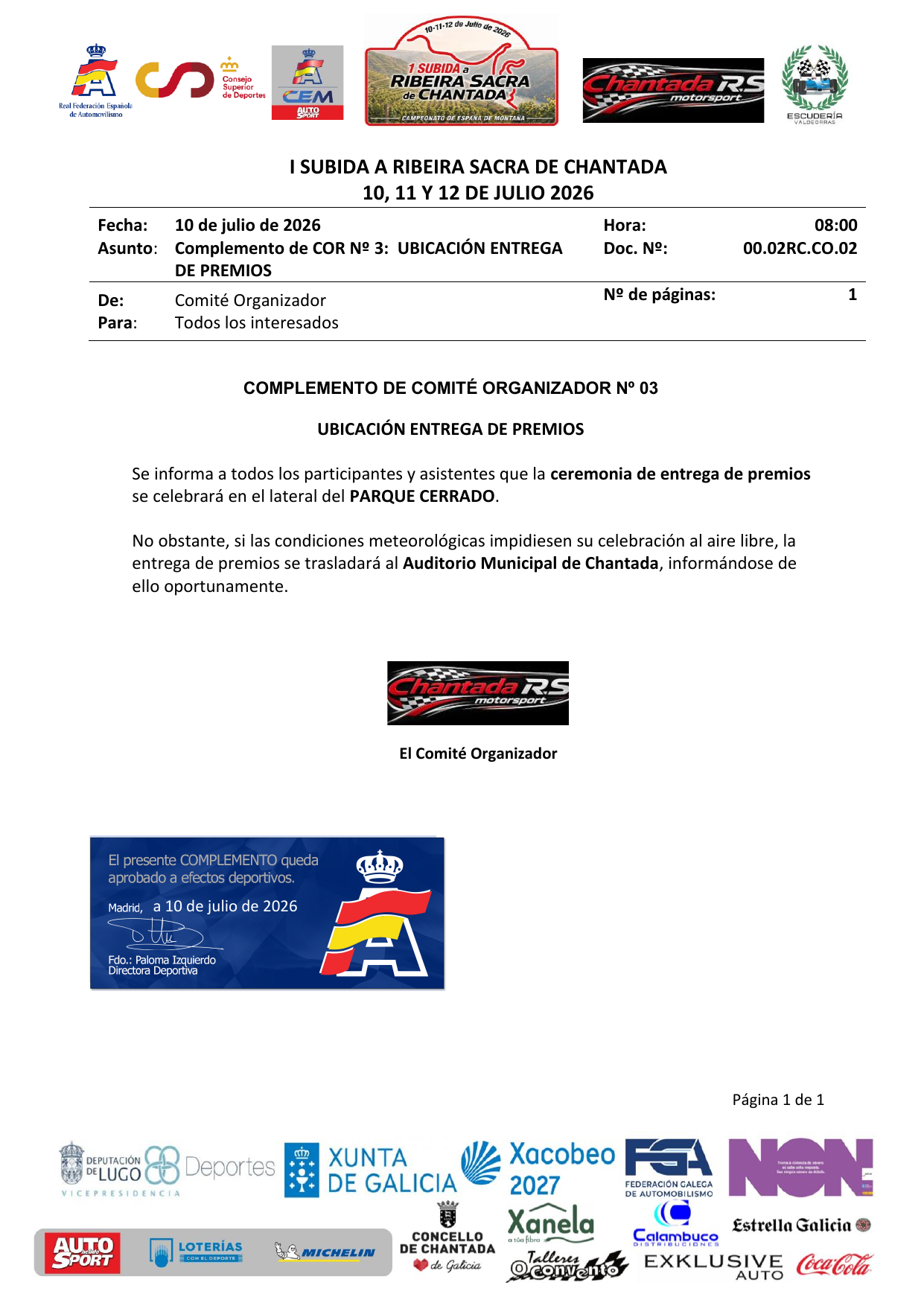 Previsualización de Complemento 3 - Ubicación entrega de premios