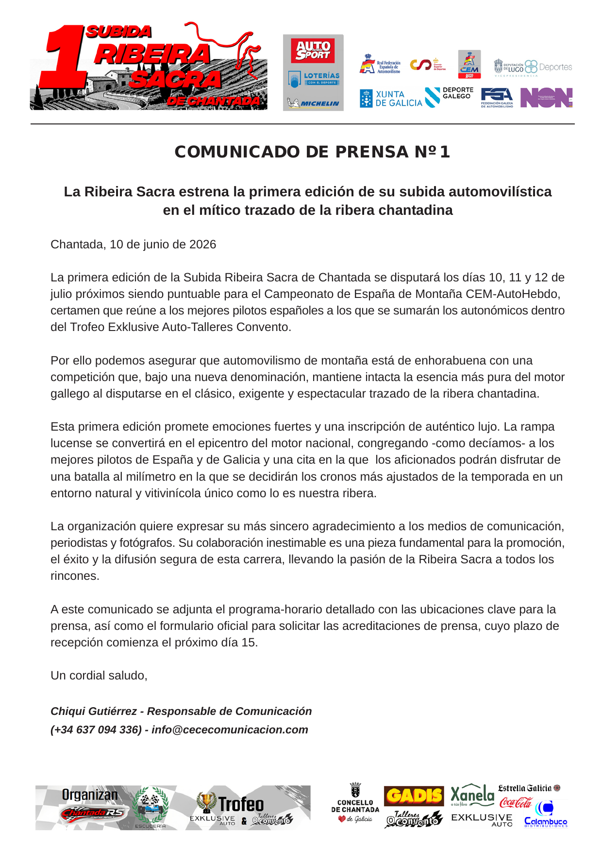 Previsualización del Comunicado Oficial Subida de Montaña