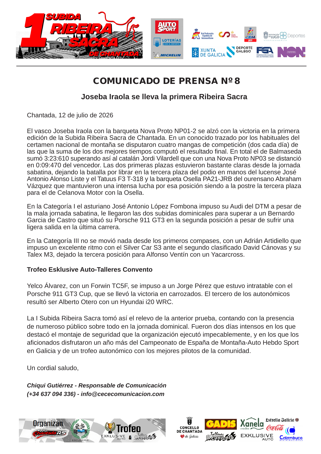 Previsualización del Comunicado Oficial Subida de Montaña