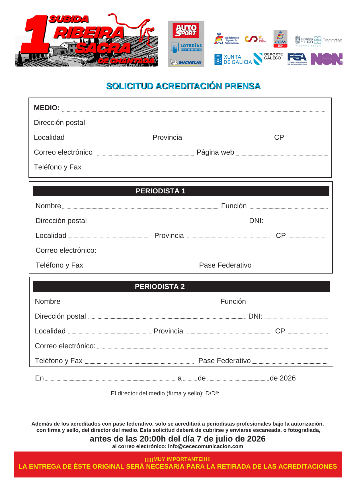 Previsualización de la Solicitud de Acreditación